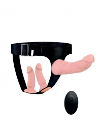 Женский страпон с 3 насадками и вибрацией - Erowoman-Eroman - купить с доставкой в Ставрополе