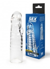 Прозрачная закрытая насадка на член - 15 см. - Sex Expert - в Ставрополе купить с доставкой