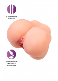 Реалистичный мастурбатор в форме попки с 2 любовными входами - No Name - в Ставрополе купить с доставкой