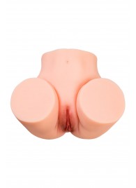 Телесный мастурбатор в форме попки с 2 любовными входами - No Name - в Ставрополе купить с доставкой