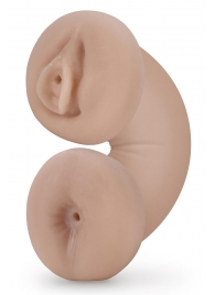 Телесный люминесцентный двусторонний мастурбатор Tasha - Blush Novelties - в Ставрополе купить с доставкой