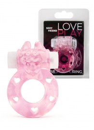 Розовое эрекционное виброкольцо в форме зайчика - 1137 - в Ставрополе купить с доставкой