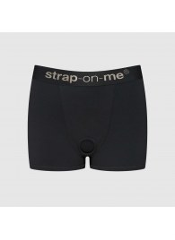 Черные трусики-боксеры для фиксации насадок Strap-on-me Harness Lingerie Allure - size L - Strap-on-me - купить с доставкой в Ставрополе