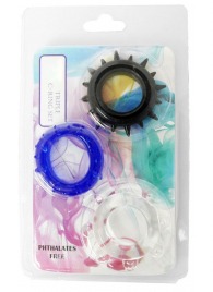 Набор из 3 эрекционных колец разного цвета и рельефа - Boys of Toys - в Ставрополе купить с доставкой