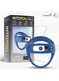 Синее интерактивное эрекционное виброкольцо Rank - Intoyou - в Ставрополе купить с доставкой