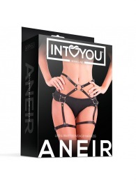 Черные стрепы на бёдра Aneir - Intoyou - купить с доставкой в Ставрополе