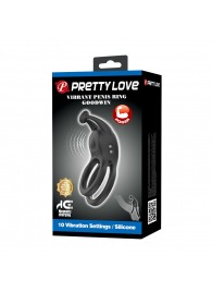 Черное перезаряжаемое виброкольцо Goodwin - Baile - в Ставрополе купить с доставкой