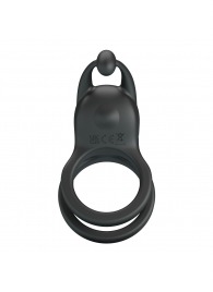 Черное перезаряжаемое виброкольцо Goodwin - Baile - в Ставрополе купить с доставкой