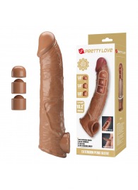 Карамельный фаллоудлинитель с подхватом мошонки Silas - 26 см. - Baile - в Ставрополе купить с доставкой