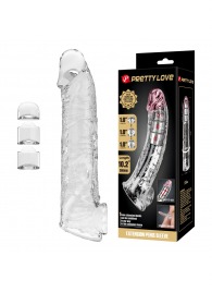 Прозрачный фаллоудлинитель с подхватом мошонки Silas - 26 см. - Baile - в Ставрополе купить с доставкой