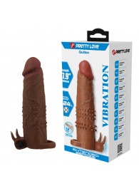 Коричневая насадка на пенис Quillon - 20 см. - Baile - в Ставрополе купить с доставкой