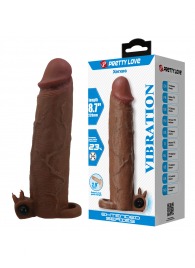 Коричневая насадка на пенис Xerxes - 22 см. - Baile - в Ставрополе купить с доставкой