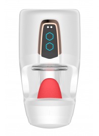 Белый мастурбатор с язычком и возвратно-поступательными движениями - Secwell - в Ставрополе купить с доставкой