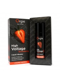 Жидкий вибратор Orgie High Voltage Strawberry - 15 мл. - ORGIE - купить с доставкой в Ставрополе