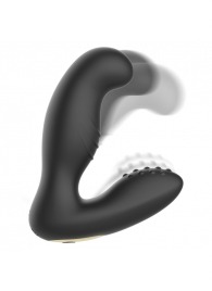 Черный вибромассажер простаты с ротацией и пультом ДУ - Ibiza - в Ставрополе купить с доставкой