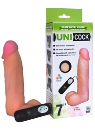 Фаллическая насадка Харнесс UNICOCK 7  с вибрацией - 19 см. - LOVETOY (А-Полимер) - купить с доставкой в Ставрополе