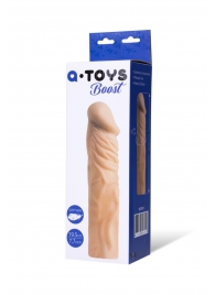 Насадка с ярко выраженной головкой и рельефным стволом - 19 см. - A-toys - в Ставрополе купить с доставкой