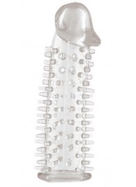 Прозрачная насадка на половой член с закрытой головкой и шипами - 12,5 см. - ToyFa - в Ставрополе купить с доставкой