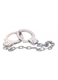 Наручники из металла с длинной цепочкой CHROME HANDCUFFS METAL HANDCUFFS W. KEY - NMC - купить с доставкой в Ставрополе