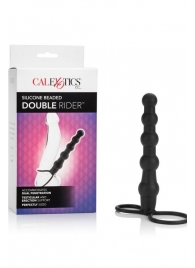 Насадка на пенис для двойного проникновения Silicone Beaded Double Rider - 14 см. - California Exotic Novelties - в Ставрополе купить с доставкой