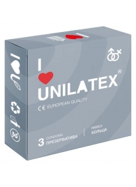 Презервативы с рёбрами Unilatex Ribbed - 3 шт. - Unilatex - купить с доставкой в Ставрополе