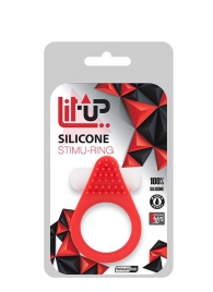 Красное эрекционное кольцо LIT-UP SILICONE STIMU RING 1 RED - Dream Toys - в Ставрополе купить с доставкой