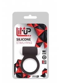 Чёрное эрекционное виброкольцо LIT-UP SILICONE STIMU RING 3 BLACK - Dream Toys - в Ставрополе купить с доставкой