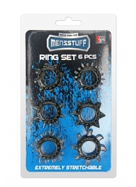 Набор из 6 дымчатых эрекционных колец MENZSTUFF 6PC STRECHEABLE RING SET - Dream Toys - в Ставрополе купить с доставкой
