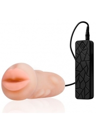 Мастурбатор-ротик с вибрацией REALSTUFF VIBRATING MASTURBATOR MOUTH - Dream Toys - в Ставрополе купить с доставкой