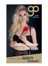 Пластиковая метелочка с красными пёрышками Small Feather Tickler - 32 см. - Blush Novelties - купить с доставкой в Ставрополе