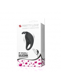 Чёрное эрекционное кольцо с вибрацией Rabbit Vibrator - Baile - в Ставрополе купить с доставкой