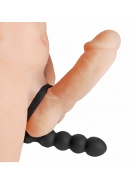 Насадка для двойного проникновения Double Fun Cock Ring with Double Penetration Vibe - XR Brands - в Ставрополе купить с доставкой