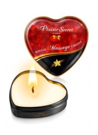 Массажная свеча с ароматом ванили Bougie Massage Candle - 35 мл. - Plaisir Secret - купить с доставкой в Ставрополе