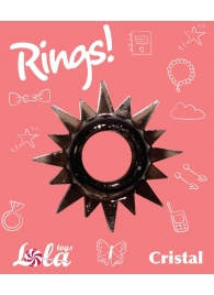 Чёрное эрекционное кольцо Rings Cristal - Lola Games - в Ставрополе купить с доставкой