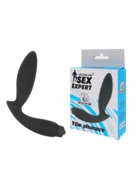 Чёрный вибростимулятор простаты Sex Expert Vibe Pleasure - Sex Expert - в Ставрополе купить с доставкой
