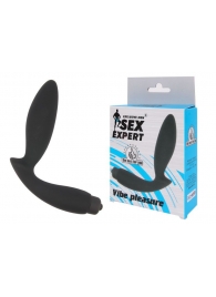 Чёрный вибростимулятор простаты Sex Expert Vibe Pleasure - Sex Expert - в Ставрополе купить с доставкой