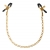 Чёрные с золотом зажимы на соски Gold Chain Nipple Clamps - Pipedream - купить с доставкой в Ставрополе