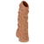 Телесная насадка с венками и открытой головкой Nude Sleeve L - 14 см. - KOKOS - в Ставрополе купить с доставкой