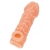 Телесная закрытая насадка с венками Cock Sleeve Size L - 17,6 см. - KOKOS - в Ставрополе купить с доставкой
