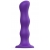 Фиолетовая насадка Strap-On-Me Dildo Geisha Balls size M - Strap-on-me - купить с доставкой в Ставрополе