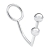 Кольцо на пенис с анальным стимулятором Two Bead Stainless Steel Anal Hook   Cock Ring - BlueLine - в Ставрополе купить с доставкой