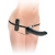 Черный страпон с вагинальной пробкой Deluxe Vibrating Penetrix Strap-On - 19 см. - Pipedream - купить с доставкой в Ставрополе