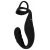 Черное эрекционное кольцо со стимуляцией промежности и анальной пробкой Cock Ring with RC Prostate Plug - Orion - в Ставрополе купить с доставкой