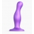Фиолетовая насадка Strap-On-Me Dildo Plug Curvy size M - Strap-on-me - купить с доставкой в Ставрополе