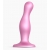 Розовая насадка Strap-On-Me Dildo Plug Curvy size M - Strap-on-me - купить с доставкой в Ставрополе