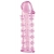 Гелевая розовая насадка на фаллос с шипами - 12 см. - Toyfa Basic - в Ставрополе купить с доставкой