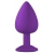 Большая фиолетовая анальная пробка Emotions Cutie Large с голубым кристаллом - 10 см. - Lola Games - купить с доставкой в Ставрополе