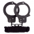 Чёрные наручники из листового металла в комплекте с веревкой BONDX METAL CUFFS LOVE ROPE SET - Dream Toys - купить с доставкой в Ставрополе