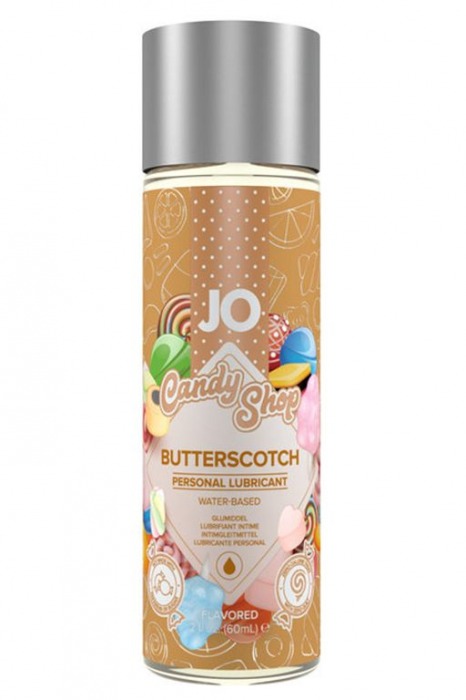 Смазка на водной основе Candy Shop Butterscotch с ароматом ирисок - 60 мл. - System JO - купить с доставкой в Ставрополе