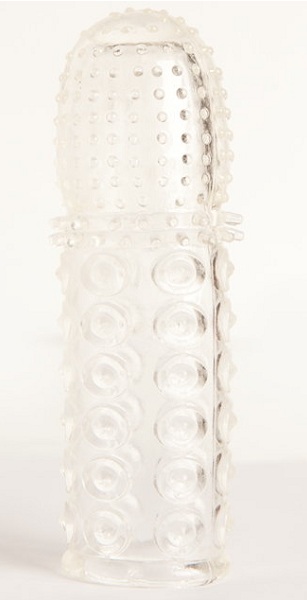 Прозрачная закрытая гелевая насадка - 13,5 см. - Toyfa Basic - в Ставрополе купить с доставкой